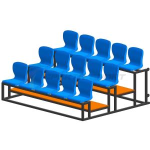 Купить Трибуна мобильная 3 ряда сиденья пластиковые на 15 мест в Клине 