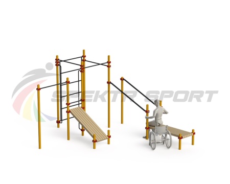 Купить Спортивный комплекс для инвалидов-колясочников WRK-D20_76mm в Клине 
